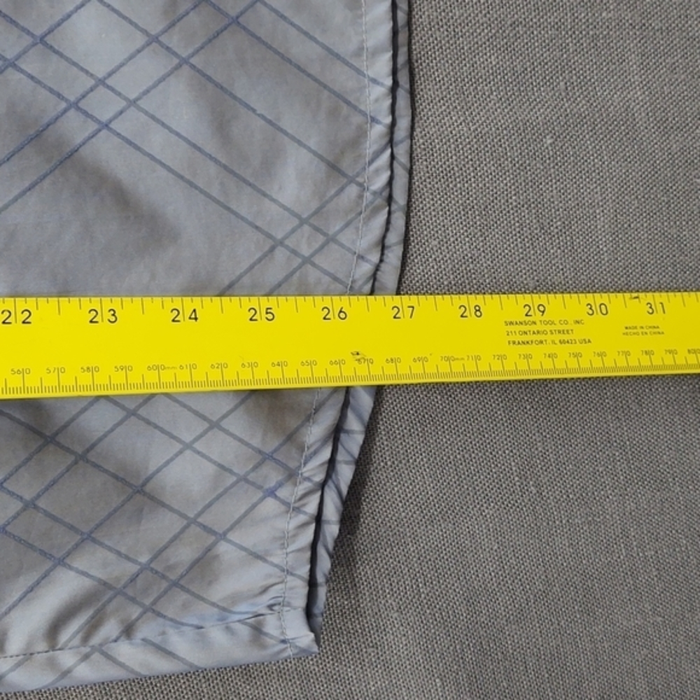 Lacoste Button Down Short Sleeve Gray W/Thin Stri… - image 3